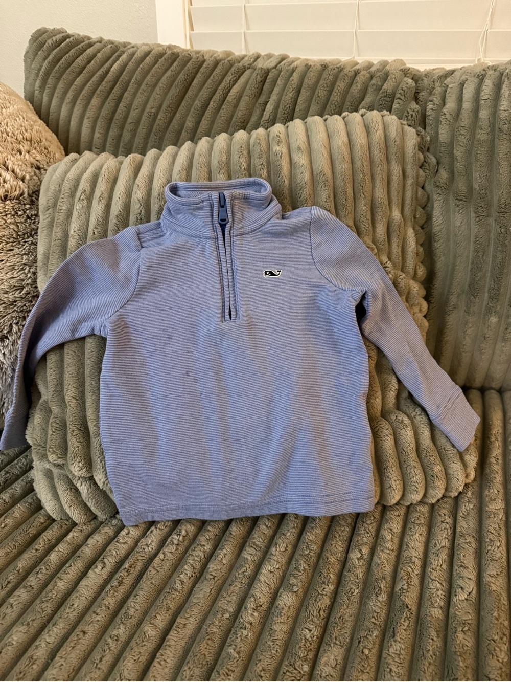 Vineyard Vines Kids Light Blue 1/4 Zip Pullover Sweatshirt
